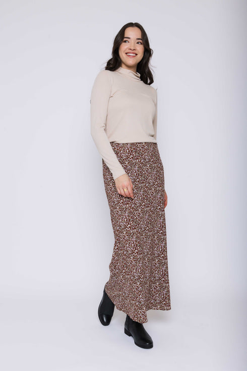Madison-Bias Cut Maxi Skirt